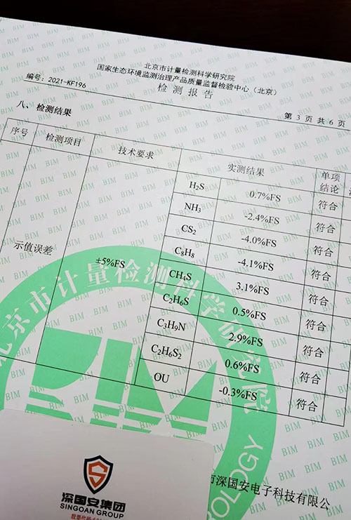 惡臭電子鼻檢測(cè)報(bào)告