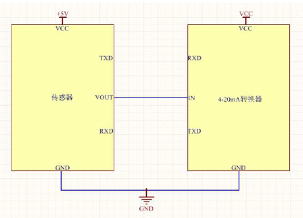 紅外丙烷傳感器模擬信號(hào)輸出接口電路